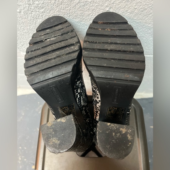 Call It Spring Black and Gray Lace Up Boots - Picture 9 of 10